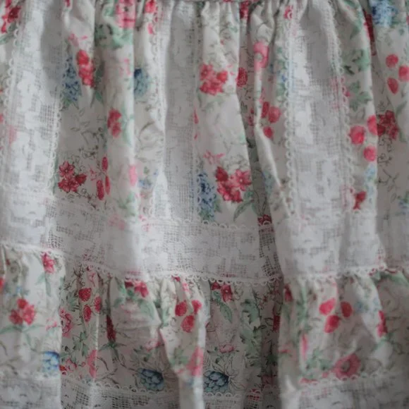 NWT Lace Floral Ruffle Vintage Victorian Mini Skirt. - Picture 5 of 11